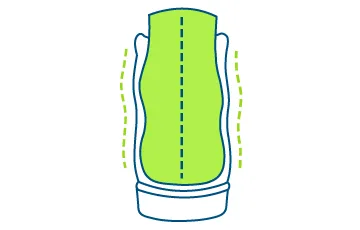 Shaped heel counter for upright heel alignment