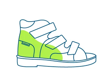 High shaft with a reinforced heel counter